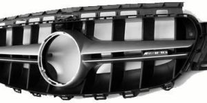 Mercedes benz e class front grill silver version sport look (Premium Car Accessories - DealKarDe )