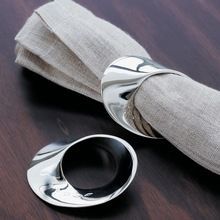 ROUND DECORATIVE SILVER NAPKIN RING