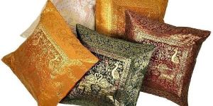 Zari Hand Embroidery Cushion Cover