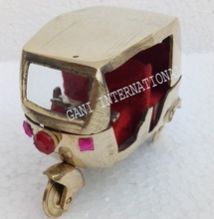 Vintage Brass Handcrafted Tuk Tuk Taxi
