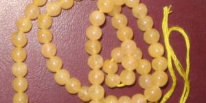 Yellow Jade Plain Round Beads