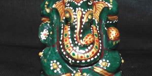 Green Aventurine Carved Hindu God Ganesh Statue