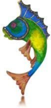 925 Silver Enamel Fish Brooch Cum Pendant
