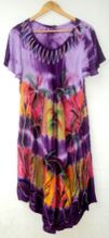 Painted Dress Cotton Long Boho Cloth