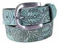 Scallop Western Leather Belt