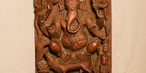 Wooden Handicrafts Wooden Wall Hanging Ganesh Ji Sculpture