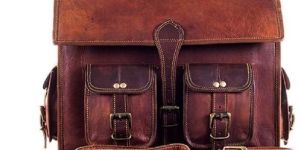 Znt Bags,Leather Shoulder-Briefcase Messenger Bag Mens Handmade