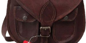 Znt Bags Leather Sling Bag Cum Vertical Briefcase Brown