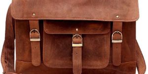 Znt bags Men's Leather 15-Inch Brown Laptop Multi-Compartment Laptop Sleeves bags