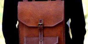 Znt Bags, Real Hunter Leather Laptop Messenger Shoulder Bag Cum Backpack