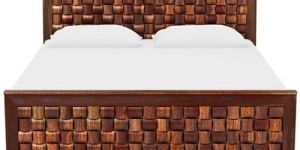 Melamine Polish Wooden Bed