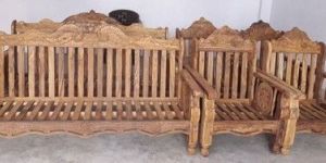 Natural Wooden Sofa Set
