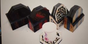 Horn and Bone Tea Coasters