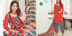 Zara Designer Cotton Slub Printed Salwar Kameez