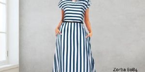 Zorba Full Stitched Heavy American Crepe Designer Gown