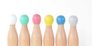 Wooden Skittles Bowling Set