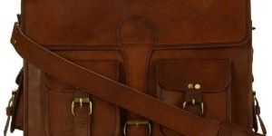 ZiBAG Goat Leather 16 Messenger Bag with Multiple Pockets