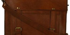 ZiBAG Goat Leather 18 Messenger Bag with Back Zip Pocket