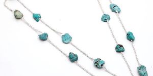 Turquoise Raw Gemstone Necklace