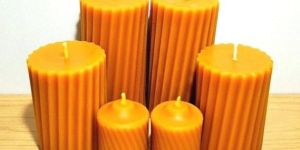 Yellow Wax Spiral Candle