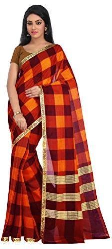 Checked Cotton Saree