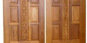 Brown Teak Wood Door