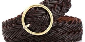 Leather Knitted Belt