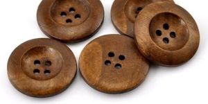 Brown Wooden Button