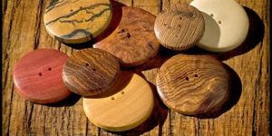 Round Wooden Button