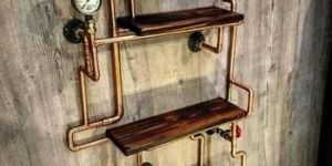 Retro Industrial Rustic Hardwood Shelves