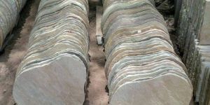 Half Turn Mint Fossil Irregular Step