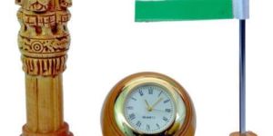 Wooden Brown Flag Ashoka Pillar