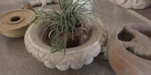 White Marble Planter