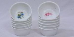 White Printed Round Bowl