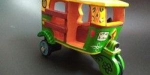 DECORATIVE WOODEN AUTO RICKSHAW