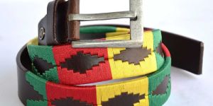 Embroidered Leather Belt