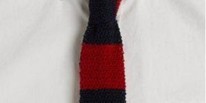 Salisbury Red And Black Knitted Tie