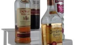 Silver Bottle Display Rack