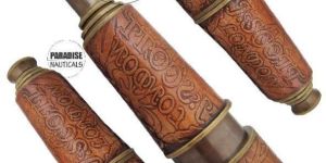 Brass Leather Handheld Telescope