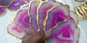 Agate Coaster Pink