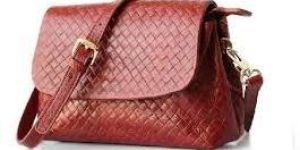 Leather Weave Side Bag