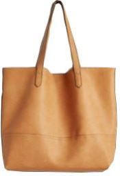 Tan Brown Leather Duffle Bag