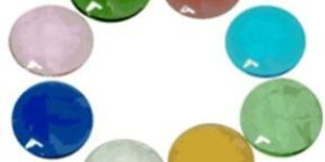 Round Flat Glass Beads