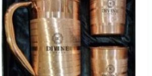 Luxury Copper Jug with 2 Glass