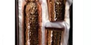 Q7 Hammered Copper Water Bottle with 2 Glass