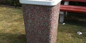 Rectangular Marble Finish Planter