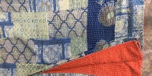 Handblock Printed Kantha Quilt