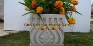 White Stone Mini Planter