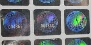 Global Holographic Security Serial Number Label