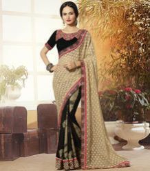 Black Georgette Designer Saree